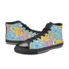 Non-slip rubber sole detail on the colorful Care Bears girls and boys shoes.