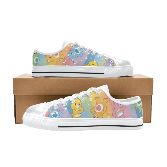 Comfortable yellow everyday walking shoes for children featuring Funshine Bear.