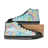 Top-down perspective of the breathable skater style youth shoes for cartoon fans.