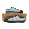 Rear heel view of the classic rainbow Care Bears canvas sneakers.