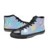 Detailed shot of the non-slip rubber sole on the blue Grumpy Bear kids sneakers.