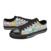 Front view of funny Lazy Monday Garfield shoes for kids and toddlers.
