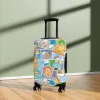 Making Mondays brighter: A Garfield luggage cover brings a smile to your face, even on travel days.