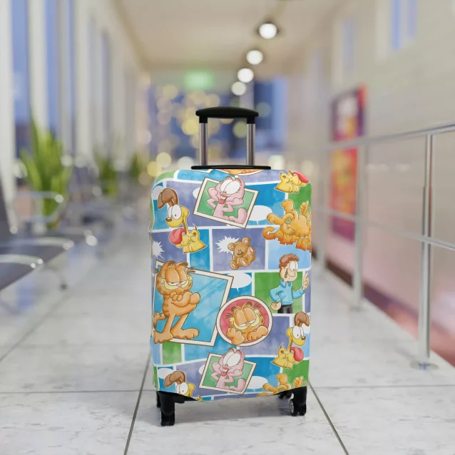 Fat cat, happy travels: Show off your love for Garfield with this unique luggage cover.