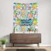 Personalized Garfield birthday banner with custom name and age.