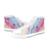 Comfortable multi-color skater style kids walking shoes for school.