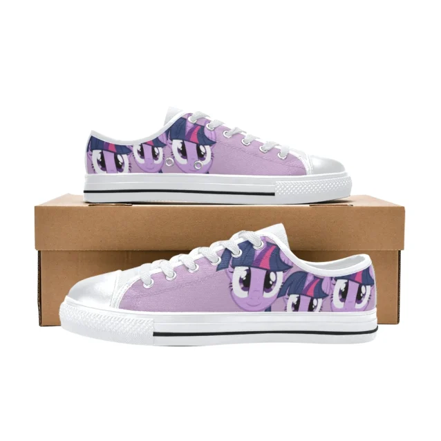 Close-up of the star cutie mark graphic on the purple toddler shoes.