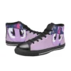 Rear heel view of the pastel purple My Little Pony canvas sneakers.