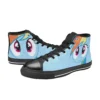 Comfortable blue skater style youth shoes for My Little Pony fans.