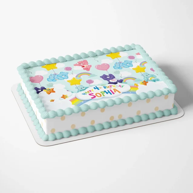 Complete your Care Bears birthday theme with this downloadable cake topper image.