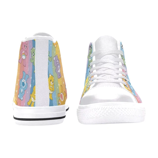 Durable sneakers with playful Care Bears designs, built for playtime and spreading kindness.