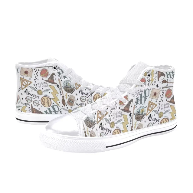 Helping young witches and wizards conquer their first steps, Hogwarts style (in comfy white shoes).