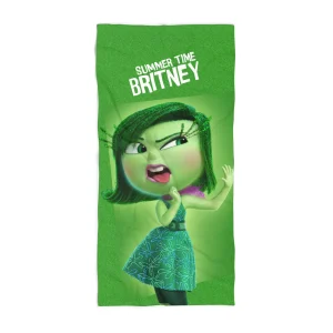 Life's a beach, and then you get covered in sand. But at least you'll look good doing it with this Inside Out 2 Disgust beach towel.