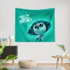Birthday banner with Disney's Inside Out character Envy, colored green, ready to party.