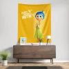 Inside Out birthday banner with the bright yellow character Joy, reminding everyone to celebrate with joy!
