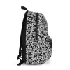 Right-side view of the durable Minecraft travel pack, illustrating the depth of the main compartment for books and a diamond pickaxe.
