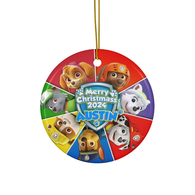 Celebrate the holidays with this personalized Paw Patrol gift.