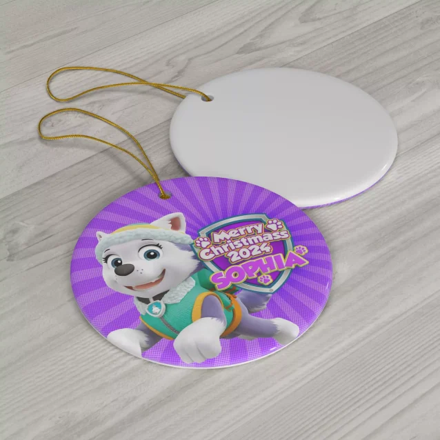 Celebrate the holidays with this personalized Paw Patrol gift.