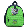 A child's backpack featuring Rocky the builder pup. It's customizable with a name.