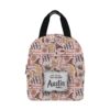 Classic pink zipper thermal canvas Harry Potter lunch box configuration for girls.