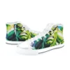 Top-down perspective of the comfortable padded insole inside the superhero high-tops.