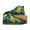Fun matching Daddy and Me superhero high-top shoes featuring retro Hulk smash prints.
