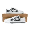 Side angle of spooky Nightmare Before Christmas high-top sneakers featuring Oogie Boogie.