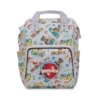 Grey Paw Patrol diaper bag backpack with the pups and comic-style "Game" and "Battle" lettering.