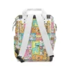 Close-up of the heavy-duty smooth-glide zippers and reinforced stitching on the Andy's Room gold travel tote.