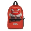 Bold red personalized Inside Out kids backpack displaying Anger character graphics on a water-resistant spun polyester shell.