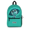 Custom personalized green Inside Out 2 school backpack showcasing Envy character artwork and a durable lightweight frame.
