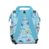 Top-down view into the wide-open design of the Baby Shark Diaper Bag.