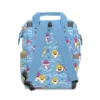 Fin-tastic Baby Shark themed design elements on the practical diaper and changing bag.