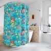 Bluey and Bingo waterproof shower curtain for kids' bathroom.