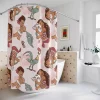 "Wayfinder" Moana fabric shower curtain with tribal patterns.