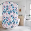 Durable polyester Stitch shower curtain with vibrant, long-lasting colors.