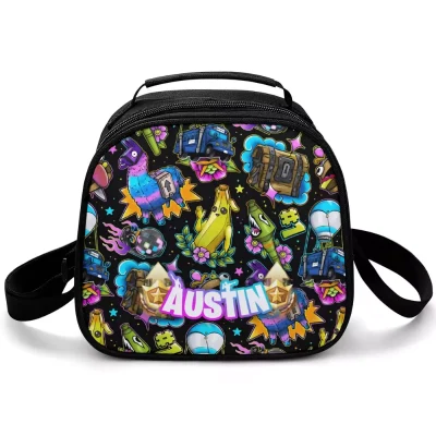 The thermal insulation layer inside the Fortnite lunch bag, designed to keep food fresh.