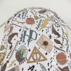 Waterproof fabric shower curtain with a detailed Marauder's Map design.