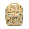 Side view of the Disney Princess backpack, highlighting the spacious side pockets.