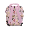Detailed shot of the high-quality nylon fabric of the Disney Princess baby bag.
