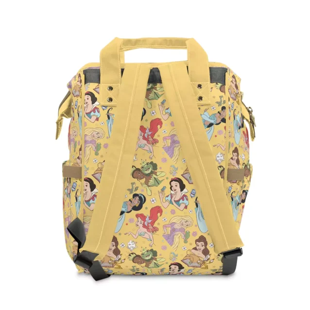 Front view of the Disney Princess Diaper Bag, showcasing the enchanting princess design.