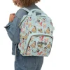 Close-up of the Disney Princess diaper bag's durable, high-grade nylon fabric.