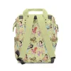 A collage of images showcasing the different features of the Disney Princess Diaper Bag.