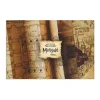 A personalized Marauder's Map Rug with the name "Olivia" beautifully integrated into the design, lying on a wooden floor.