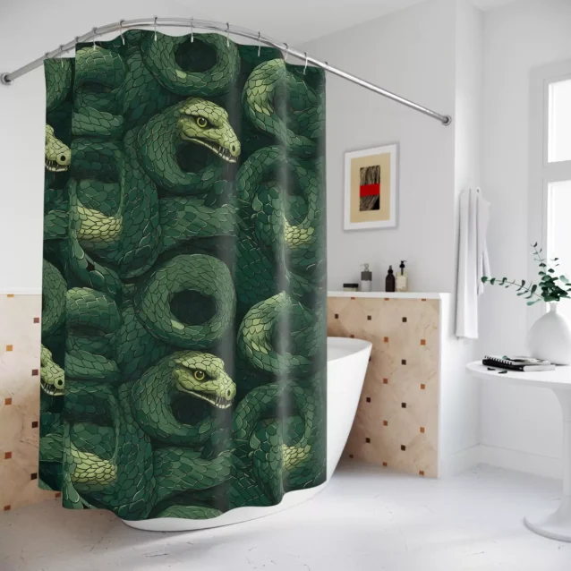 Intricately detailed Marauder's Map shower curtain, revealing the secrets of Hogwarts in your own bathroom. A unique piece of Harry Potter merchandise.