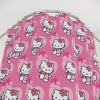 Hello Kitty shower curtain with included decorative hooks.