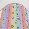 Girly pink and white polka dot Hello Kitty shower curtain.