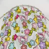 Waterproof polyester Hello Kitty bath curtain, 72x72 inches.