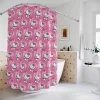 White and pink Hello Kitty shower curtain for a fun bathroom.