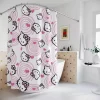 Hello Kitty bathroom decor - floral print shower curtain.